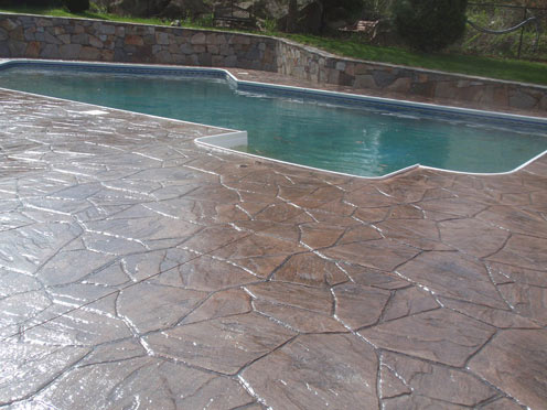 Colored Pavers Or Stamped Concrete, Sealer For Stamped Concrete Patio